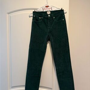 J. Crew Deep Green Vintage Straight Jeans